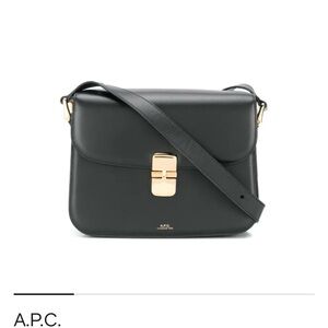 A.P.C. Grace Black Leather Crossbody Bag